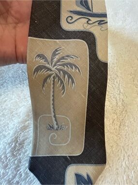 🎁3 for $30 - Palm Tree Motif Silk Tie